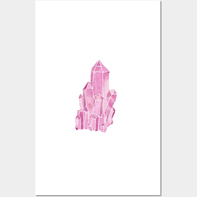 Rose Quartz Watercolor Wall Art by latheandquill